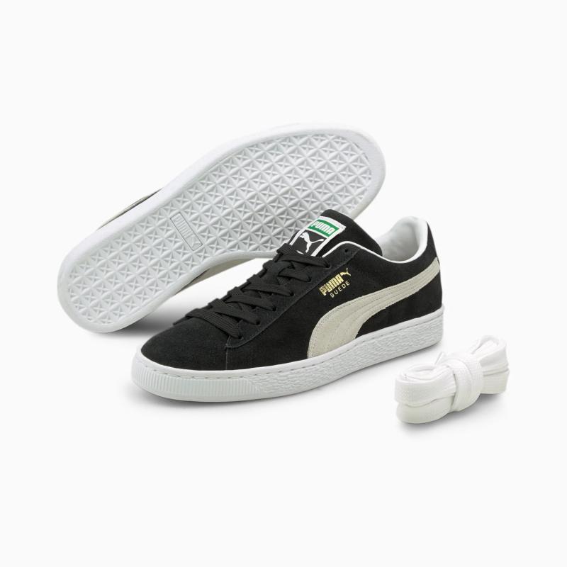 puma classic white and black