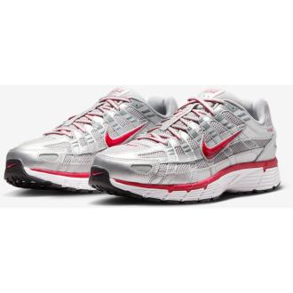 Nike P-6000 Metallic Silver Gym Red 