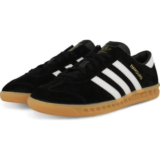 adidas hamburg black leather gum